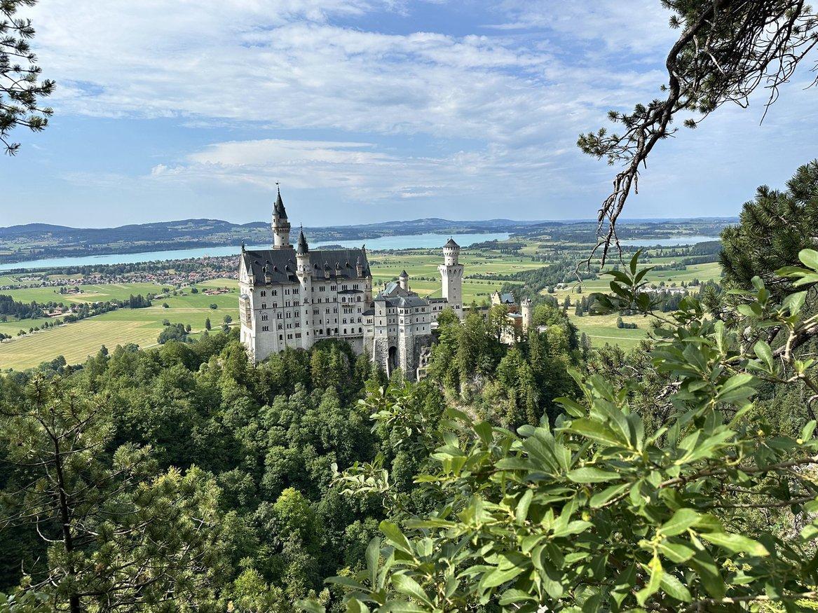 Neuschwanstein Castle and the Bavarian Alps on June 28, 2026.